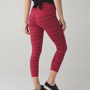 Lululemon Wunder Under‎ Crop (Hi-Rise) 6 Cyber Boom Juice Alarming W6HD1